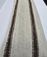 Turkish Lumbar Rug Pillow Cream Brown Cushion Cover Hemp Pillow 14" x 40" #9483