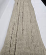 Turkish Lumbar Rug Pillow Cream Brown Cushion Cover Hemp Pillow 14" x 40" #9425
