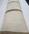 Turkish Lumbar Rug Pillow Brown Beige Cushion Cover Hemp Pillow 14" x 40" #9416