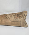 Turkish Lumbar Rug Pillow Beige Brown Cushion Cover Pillow 12" x 48" #9570