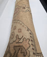 Turkish Lumbar Rug Pillow Beige Brown Cushion Cover Pillow 12" x 48" #9570