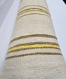 Turkish Lumbar Rug Pillow Beige Brown Yellow Cushion Cover Hemp Pillow 14" x 40" #9414