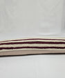 Turkish Lumbar Rug Pillow Beige Burgundy Cushion Cover Hemp Pillow 14" x 40" #9428
