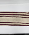 Turkish Lumbar Rug Pillow Beige Burgundy Cushion Cover Hemp Pillow 14" x 40" #9428