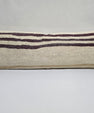 Turkish Lumbar Rug Pillow Beige Purple Cushion Cover Hemp Pillow 14" x 40" #9390