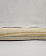 Turkish Lumbar Rug Pillow Beige Purple Cushion Cover Hemp Pillow 14" x 40" #9390