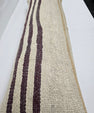 Turkish Lumbar Rug Pillow Beige Purple Cushion Cover Hemp Pillow 14" x 40" #9390