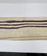Turkish Lumbar Rug Pillow Beige Purple Cushion Cover Hemp Pillow 14" x 40" #9390