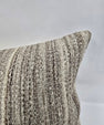 Turkish Lumbar Rug Pillow Beige Brown Cream Cushion Cover Hemp Pillow 14" x 40" #9383