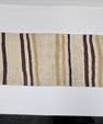 Turkish Lumbar Rug Pillow Cream Purple Cushion Cover Hemp Pillow 14" x 40" #9382