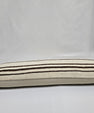 Turkish Lumbar Rug Pillow Cream Brown Cushion Cover Hemp Pillow 14" x 40" #9380