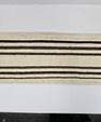 Turkish Lumbar Rug Pillow Cream Brown Cushion Cover Hemp Pillow 14" x 40" #9380