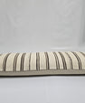 Turkish Lumbar Rug Pillow Cream Black Cushion Cover Hemp Pillow 14" x 40" #9379