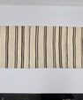 Turkish Lumbar Rug Pillow Cream Black Cushion Cover Hemp Pillow 14" x 40" #9379