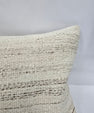 Turkish Lumbar Rug Pillow Beige Brown Cushion Cover Hemp Pillow 14" x 40" #9378