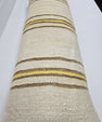 Turkish Lumbar Rug Pillow Cream Brown Yellow Cushion Cover Hemp Pillow 14" x 40" #9375