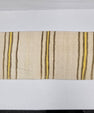 Turkish Lumbar Rug Pillow Cream Brown Yellow Cushion Cover Hemp Pillow 14" x 40" #9375