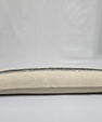 Turkish Lumbar Rug Pillow Cream Black Cushion Cover Hemp Pillow 14" x 40" #9374