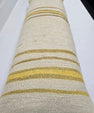 Turkish Lumbar Rug Pillow Cream Brown Yellow Cushion Cover Hemp Pillow 14" x 40" #9404