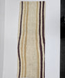 Turkish Lumbar Rug Pillow Cream Purple Cushion Cover Hemp Pillow 14" x 40" #9403
