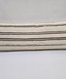 Turkish Lumbar Rug Pillow Cream Brown Cushion Cover Hemp Pillow 14" x 40" #9400