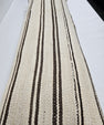 Turkish Lumbar Rug Pillow Cream Brown Cushion Cover Hemp Pillow 14" x 40" #9400