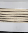 Turkish Lumbar Rug Pillow Cream Brown Cushion Cover Hemp Pillow 14" x 40" #9400