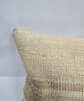 Turkish Lumbar Rug Pillow Beige Brown Cushion Cover Hemp Pillow 14" x 40" #9307