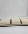 Turkish Lumbar Rug Pillow Cream Brown Cushion Cover Hemp Pillow 14" x 40" #9365