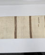 Turkish Lumbar Rug Pillow Cream Brown Cushion Cover Hemp Pillow 14" x 40" #9365