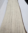 Turkish Lumbar Rug Pillow Cream Brown Cushion Cover Hemp Pillow 14" x 40" #9355