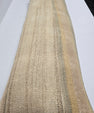 Turkish Lumbar Rug Pillow Cream Brown Gray Cushion Cover Hemp Pillow 14" x 40" #9352