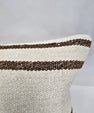 Turkish Lumbar Rug Pillow Beige Brown Pink Cushion Cover Hemp Pillow 14" x 40" #9348