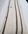 Turkish Lumbar Rug Pillow Beige Brown Pink Cushion Cover Hemp Pillow 14" x 40" #9348