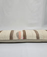 Turkish Lumbar Rug Pillow Beige Brown Gray Cushion Cover Hemp Pillow 14" x 40" #9364