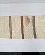 Turkish Lumbar Rug Pillow Beige Brown Gray Cushion Cover Hemp Pillow 14" x 40" #9364