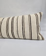 Turkish Lumbar Rug Pillow Beige Brown Black Cushion Cover Hemp Pillow 14" x 40" #9363