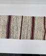 Turkish Lumbar Rug Pillow Beige Red Black Cushion Cover Hemp Pillow 14" x 40" #9362