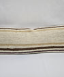 Turkish Lumbar Rug Pillow Beige Brown Purple Cushion Cover Hemp Pillow 14" x 40" #9361