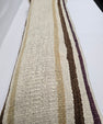 Turkish Lumbar Rug Pillow Beige Brown Purple Cushion Cover Hemp Pillow 14" x 40" #9361