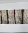 Turkish Lumbar Rug Pillow Beige Black Red Cushion Cover Hemp Pillow 14" x 40" #9360