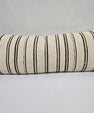 Turkish Lumbar Rug Pillow Beige Black Brown Cushion Cover Hemp Pillow 14" x 40" #9359