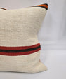 Turkish Hemp Pillow Natural Beige Brown Orange Pillow Cushion Cover 24" x 24" #9294