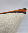 Turkish Hemp Pillow Natural Beige Brown Orange Pillow Cushion Cover 24" x 24" #9294