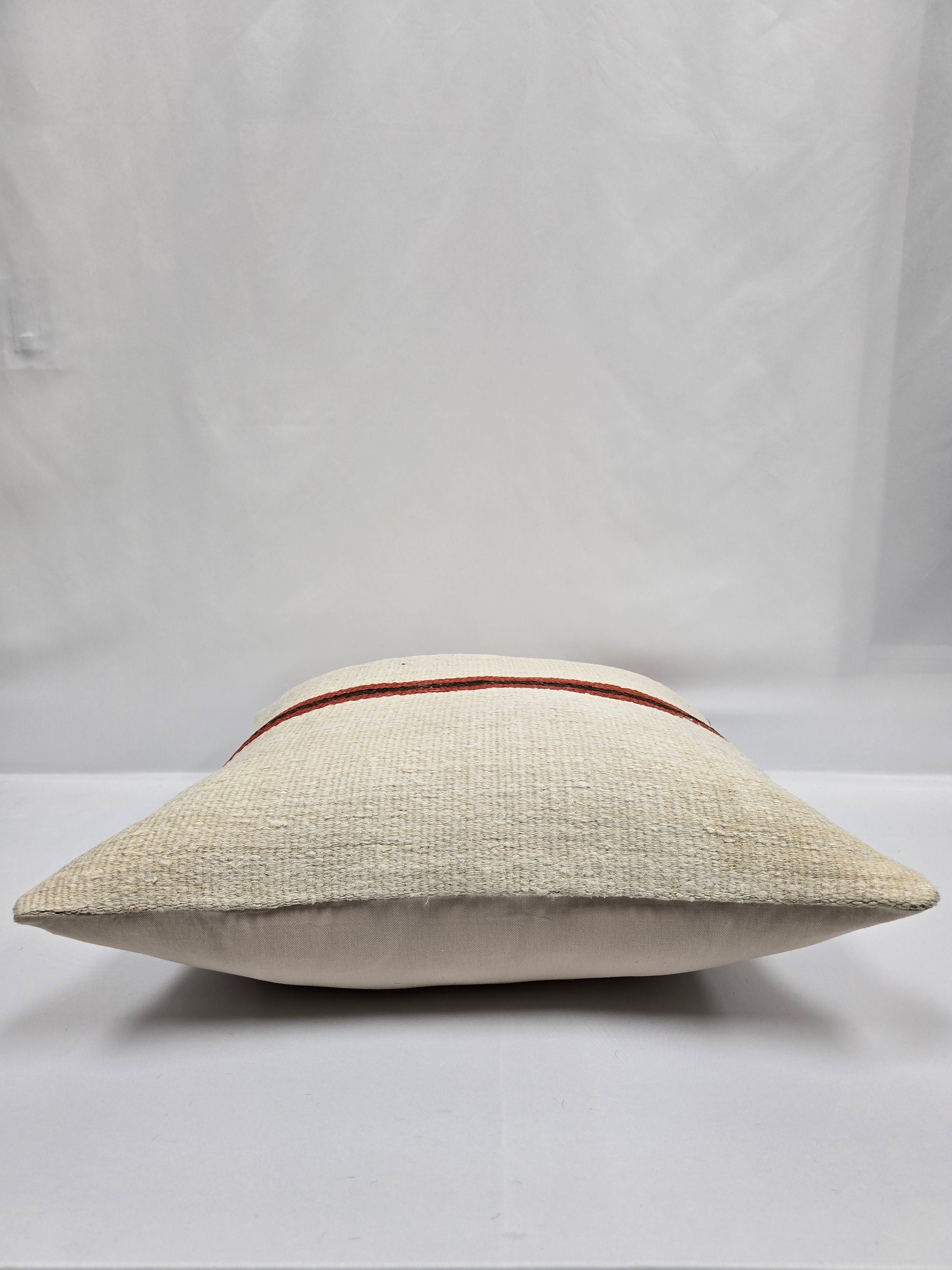 Turkish Hemp Pillow Natural Beige Brown Orange Pillow Cushion Cover 24" x 24" #9294
