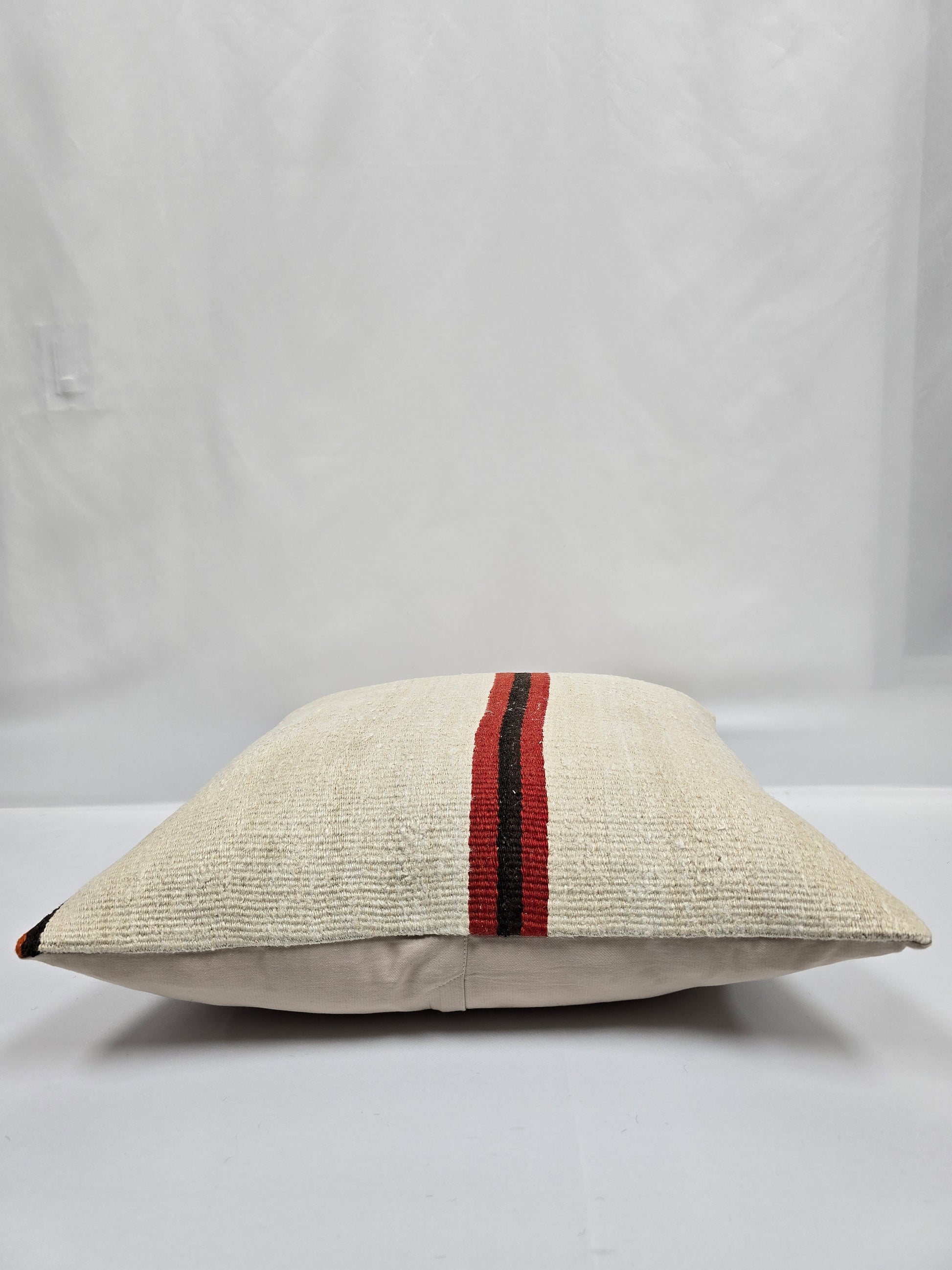 Turkish Hemp Pillow Natural Beige Brown Orange Pillow Cushion Cover 24" x 24" #9294