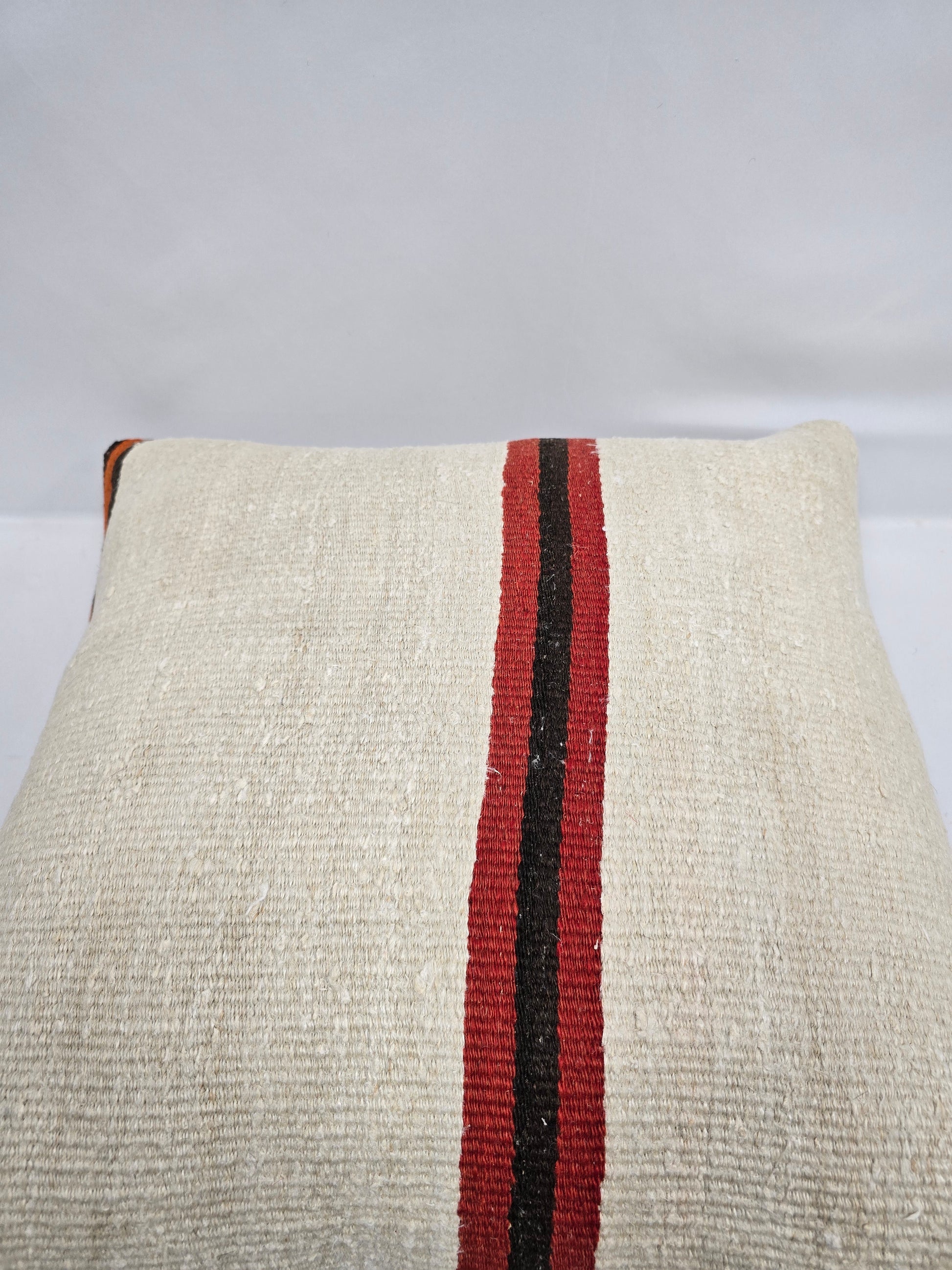 Turkish Hemp Pillow Natural Beige Brown Orange Pillow Cushion Cover 24" x 24" #9294