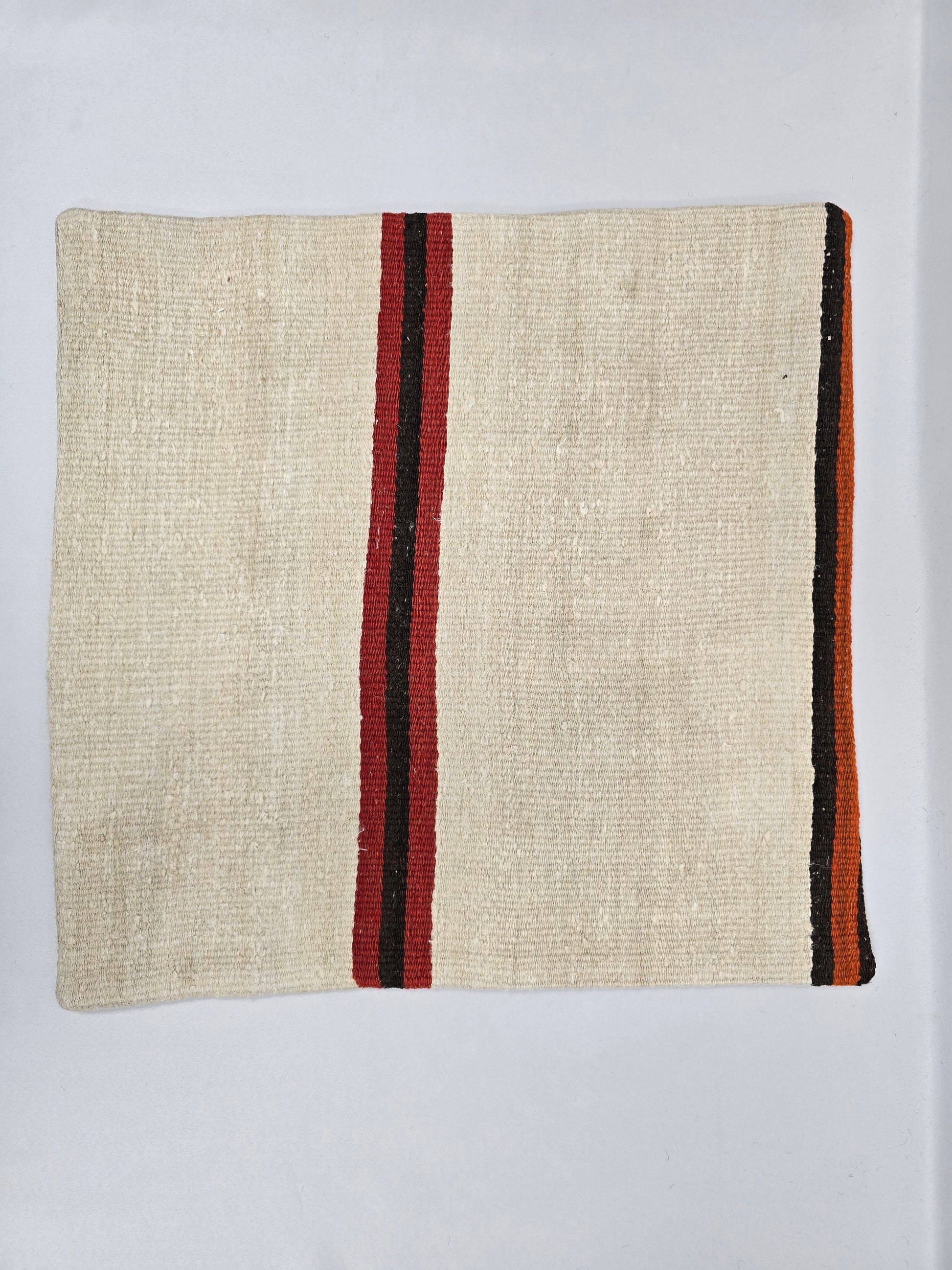 Turkish Hemp Pillow Natural Beige Brown Orange Pillow Cushion Cover 24" x 24" #9294