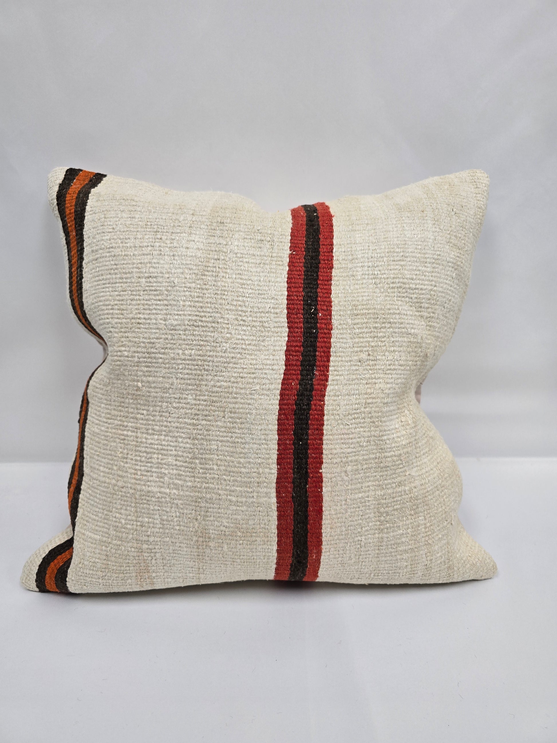 Turkish Hemp Pillow Natural Beige Brown Orange Pillow Cushion Cover 24" x 24" #9293