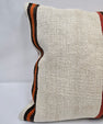 Turkish Hemp Pillow Natural Beige Brown Orange Pillow Cushion Cover 24" x 24" #9293